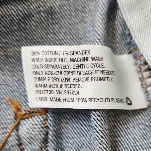 Wild Fable Denim Mini Skirt Sz: 6 Distressed 5 pocket Summer Festival Concert - Picture 9 of 14